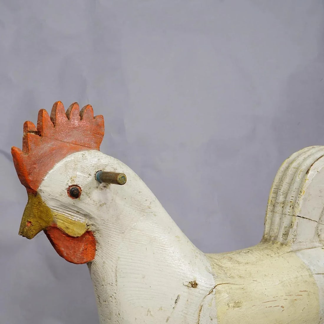 Rare Antique Chicken Rocking Toy, Germany Ca. 1920s - 5