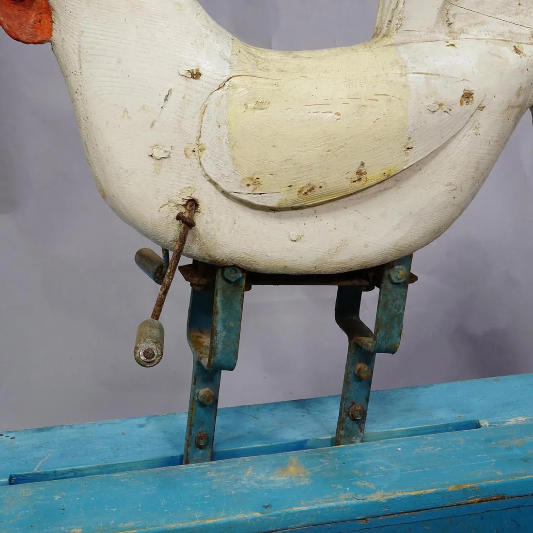 Rare Antique Chicken Rocking Toy, Germany Ca. 1920s - 6