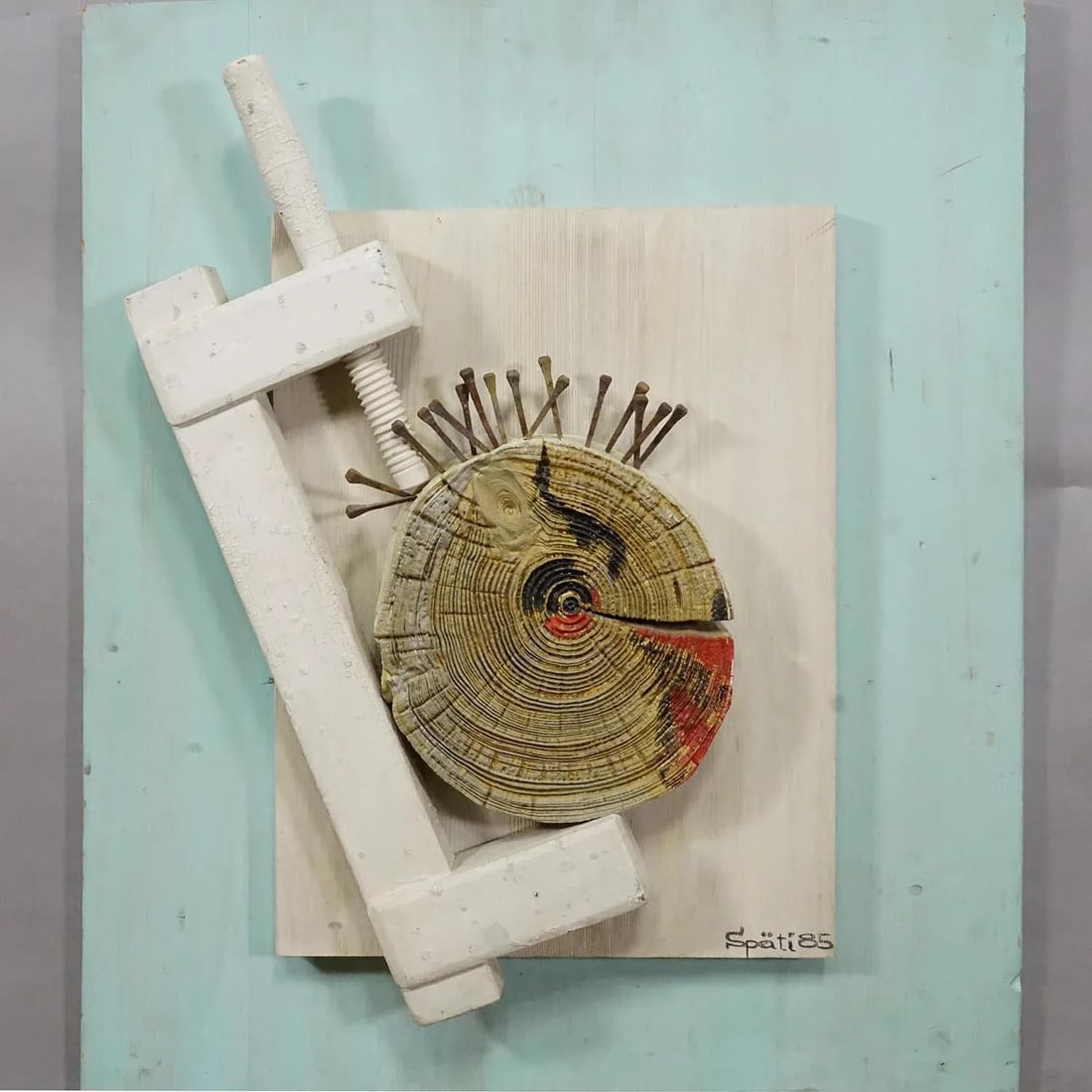 Abstract Mixed-Media Art Piece by Urs Spaeti Switzerland 1985 - 4
