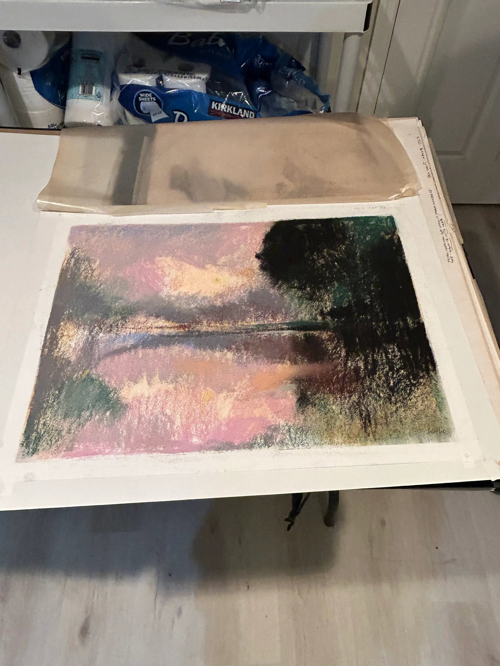 Pastel of Landscape in England by Thomas George - 10