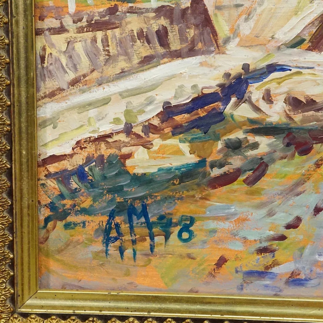 Alexander Michael Oil Painting – Bastia, Corsica, 1978 - 4