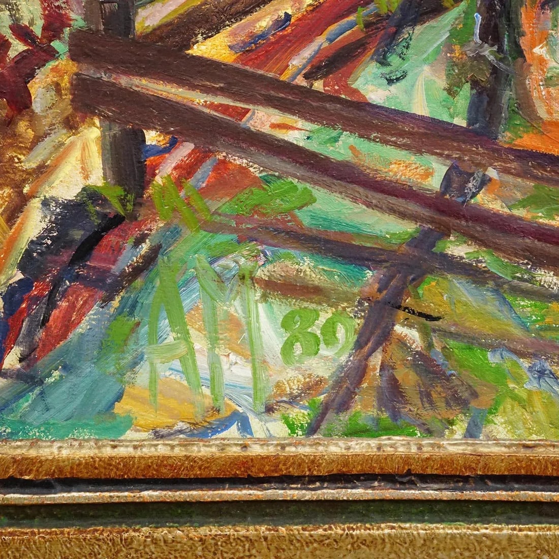 Alexander Michael Oil Painting – Mountain Huts, 1980 - 5