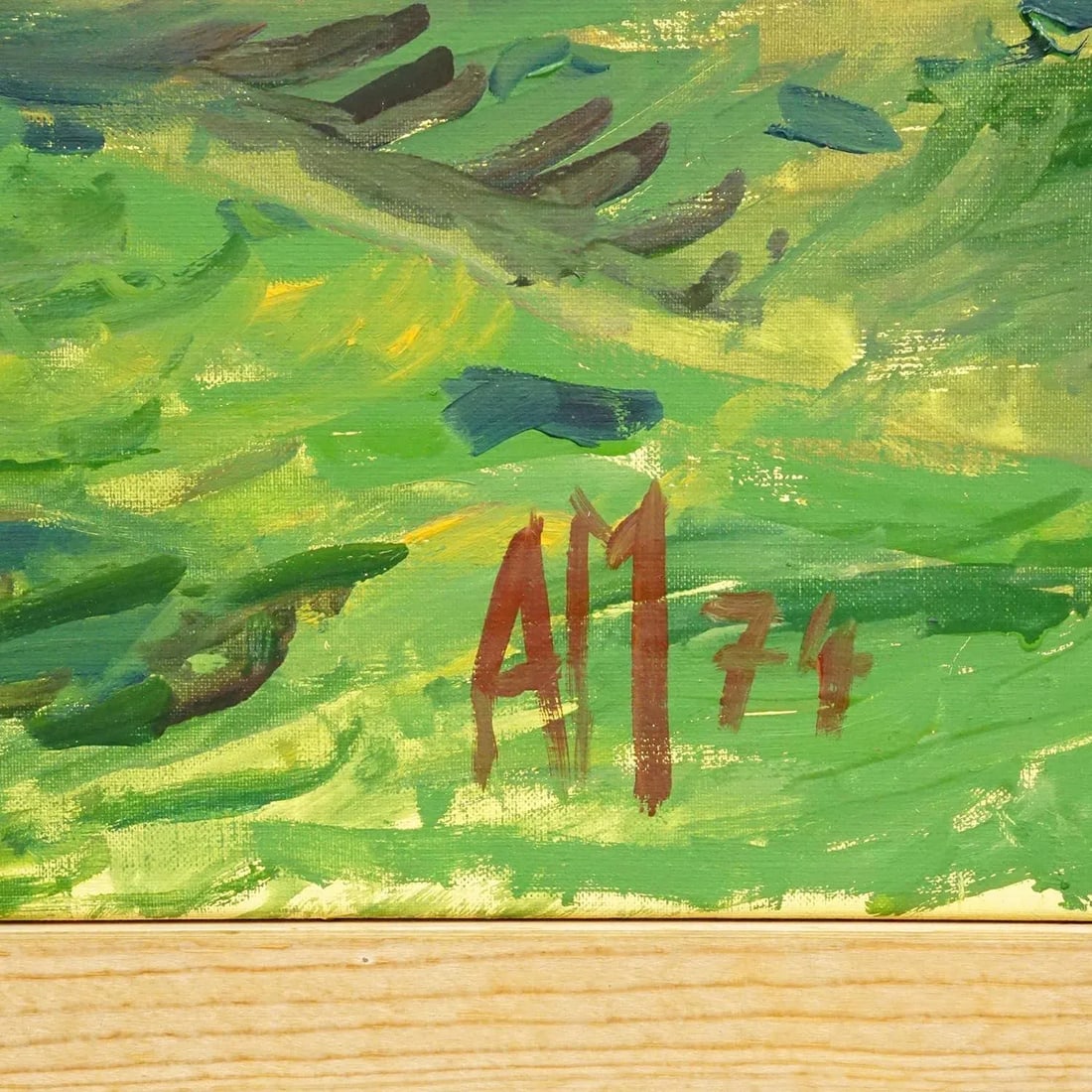 Alexander Michael Oil Painting – Landscape Near Dietramszell, 1974 - 5