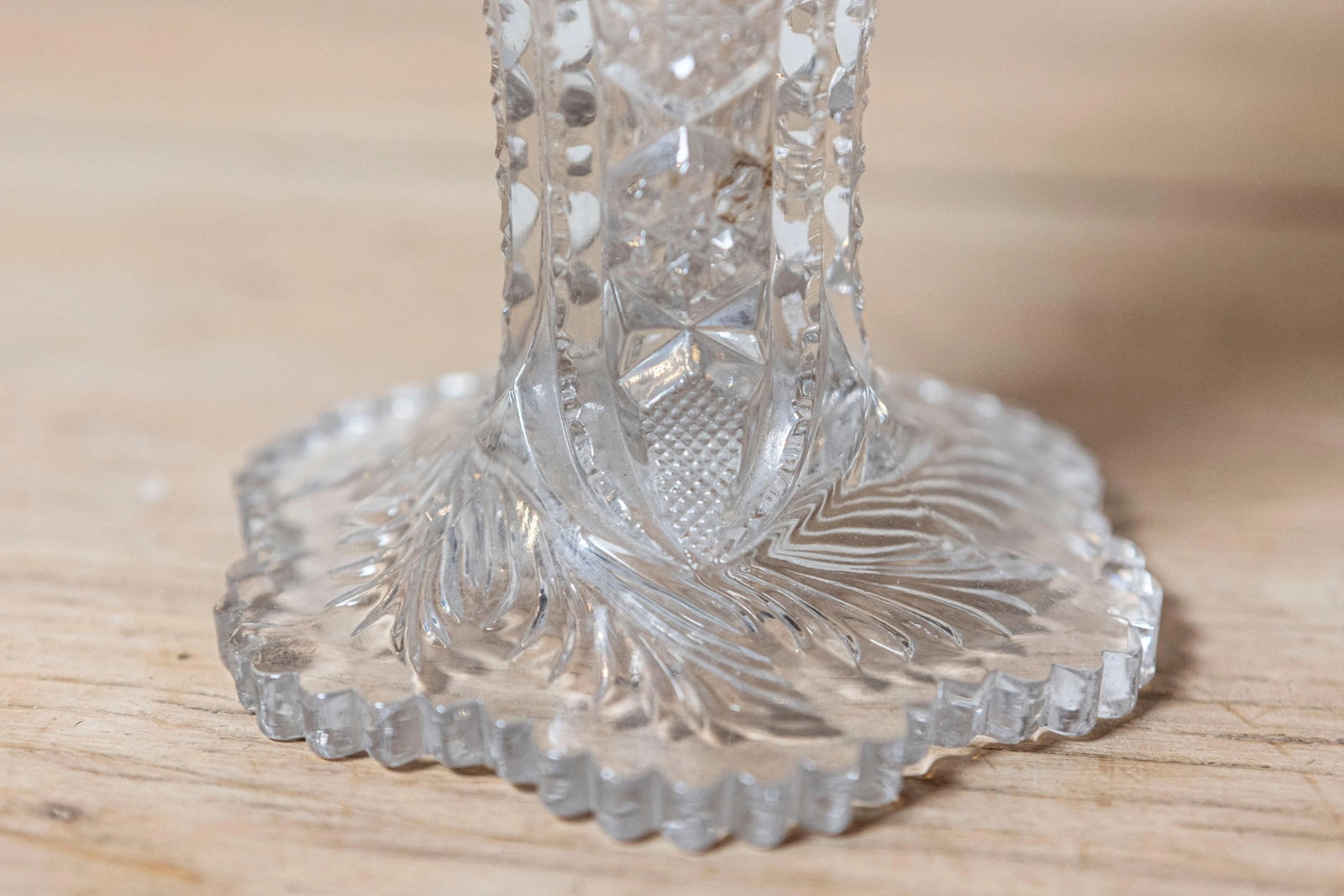 American Brilliant Cut Glass Trumpet Vase, Late 19th–Early 20th Century - 4