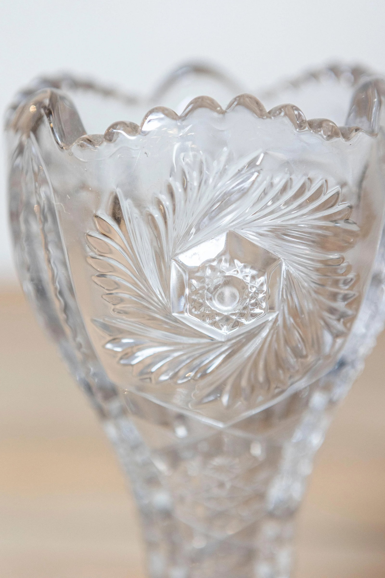 American Brilliant Cut Glass Trumpet Vase, Late 19th–Early 20th Century - 5