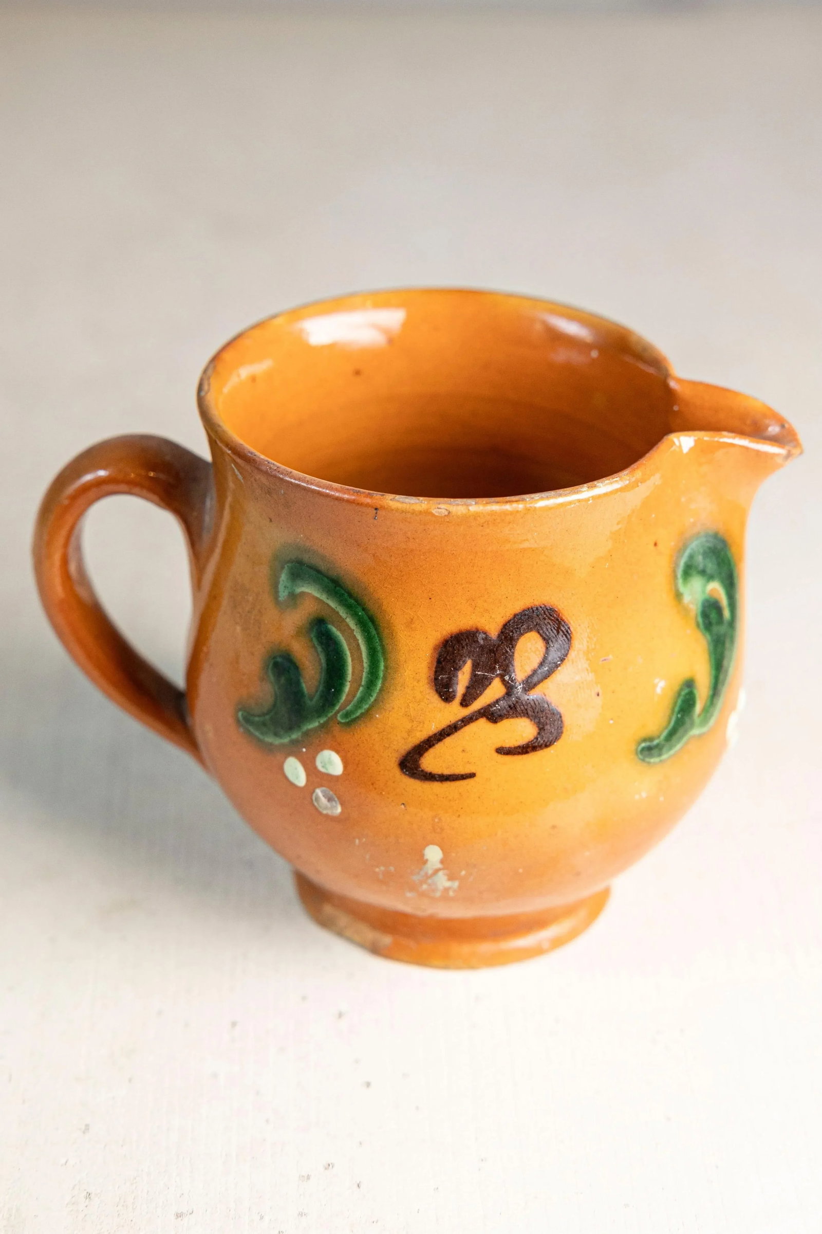 Early 20th Century French Glazed Terracotta Miniature Pitcher - 2