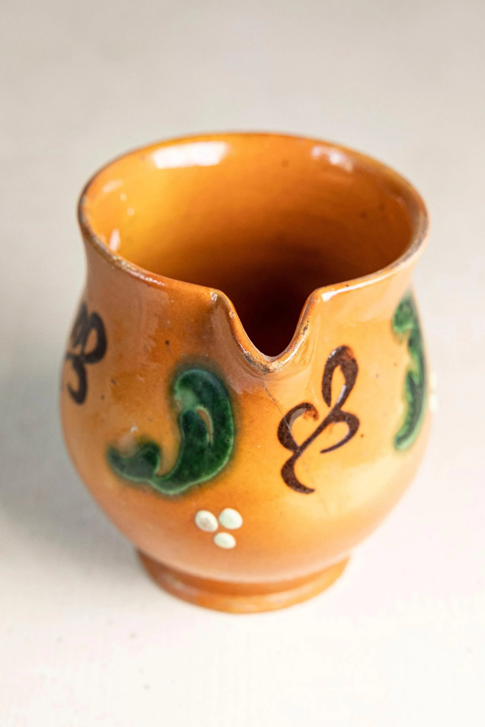 Early 20th Century French Glazed Terracotta Miniature Pitcher - 3