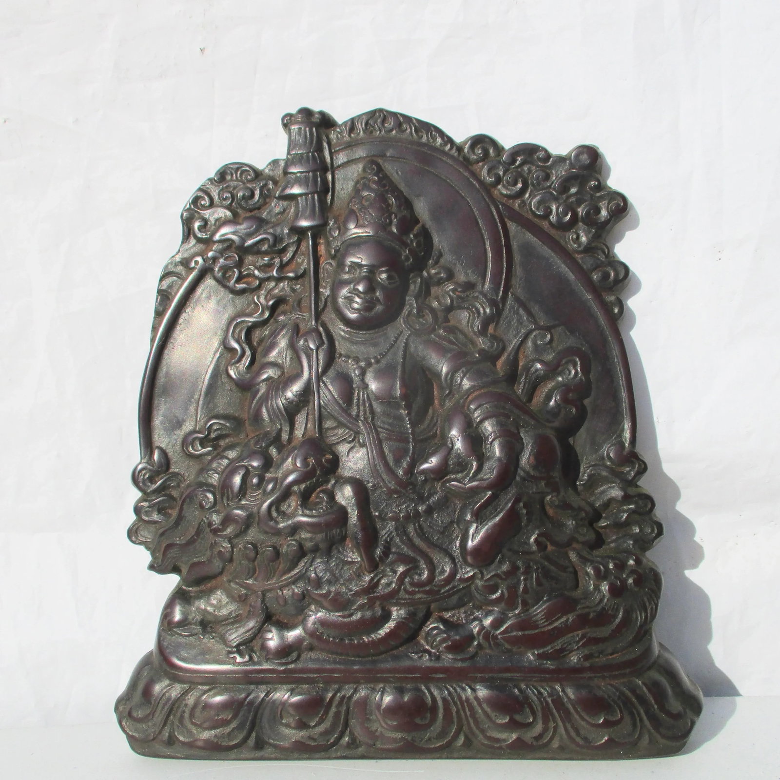 Tibetan Tree Resin Cast Lokapala on Lion - 7