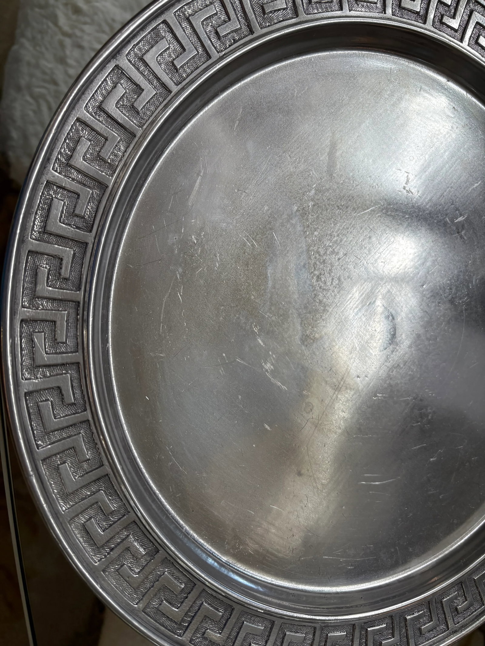Late 20th Century Italian Tray With a Greek Key Design - 3