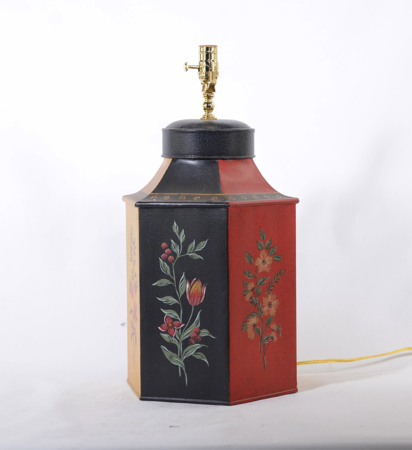 Vintage English Tea Caddy Table Lamp - 2