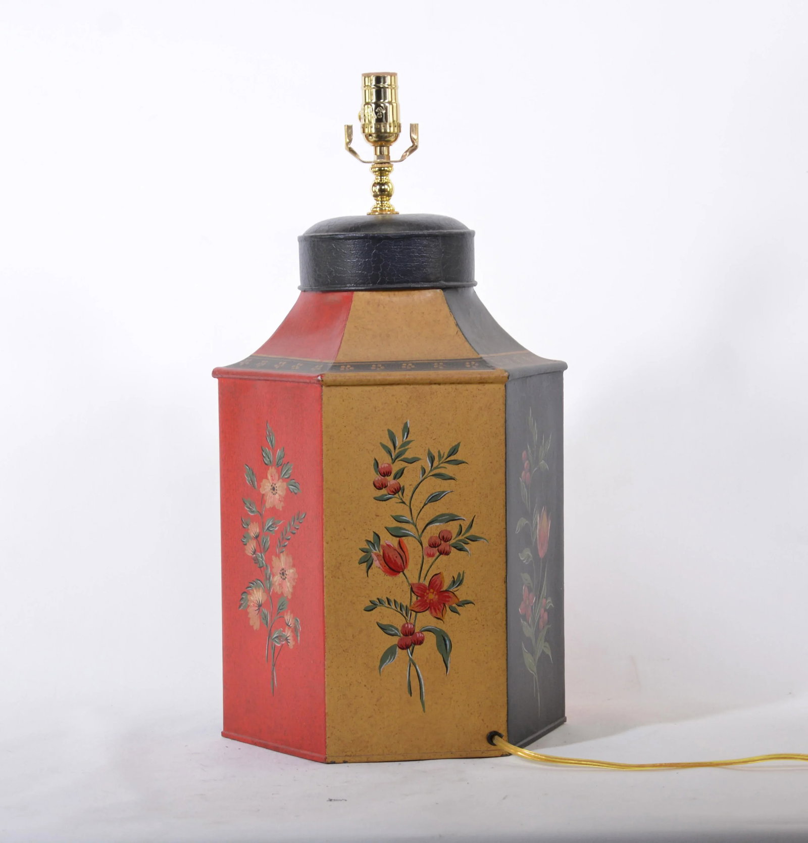 Vintage English Tea Caddy Table Lamp - 3