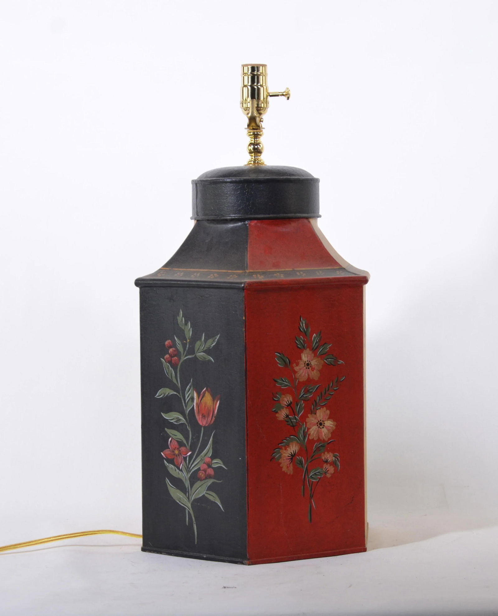 Vintage English Tea Caddy Table Lamp - 4