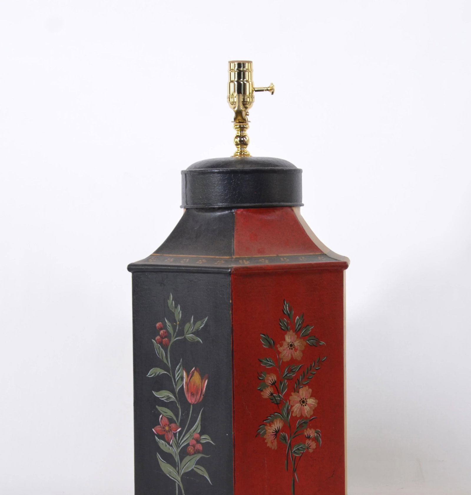 Vintage English Tea Caddy Table Lamp - 5