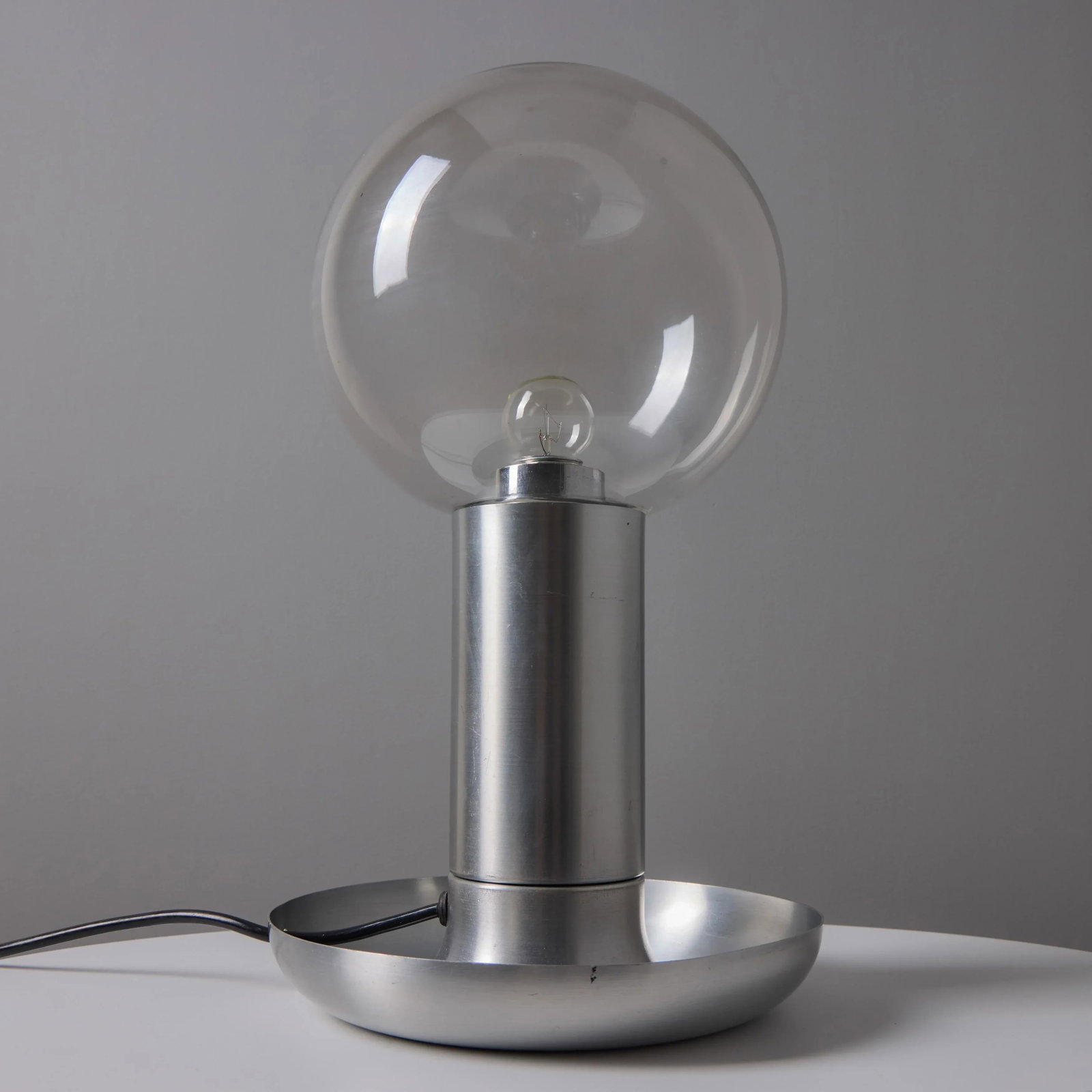 1970s Metal & Glass Table Lamp in the Manner of Achille Castiglioni - 11