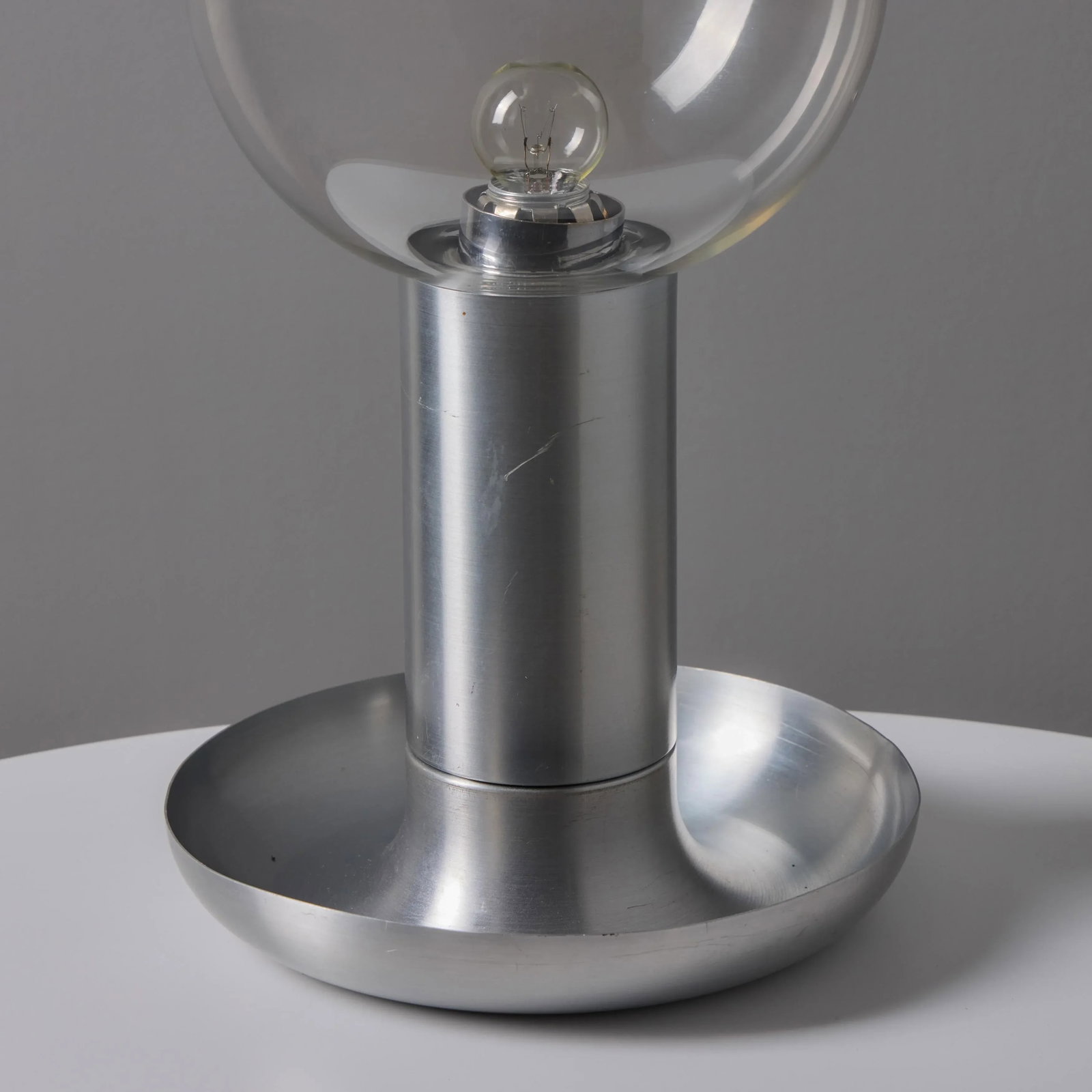 1970s Metal & Glass Table Lamp in the Manner of Achille Castiglioni - 12