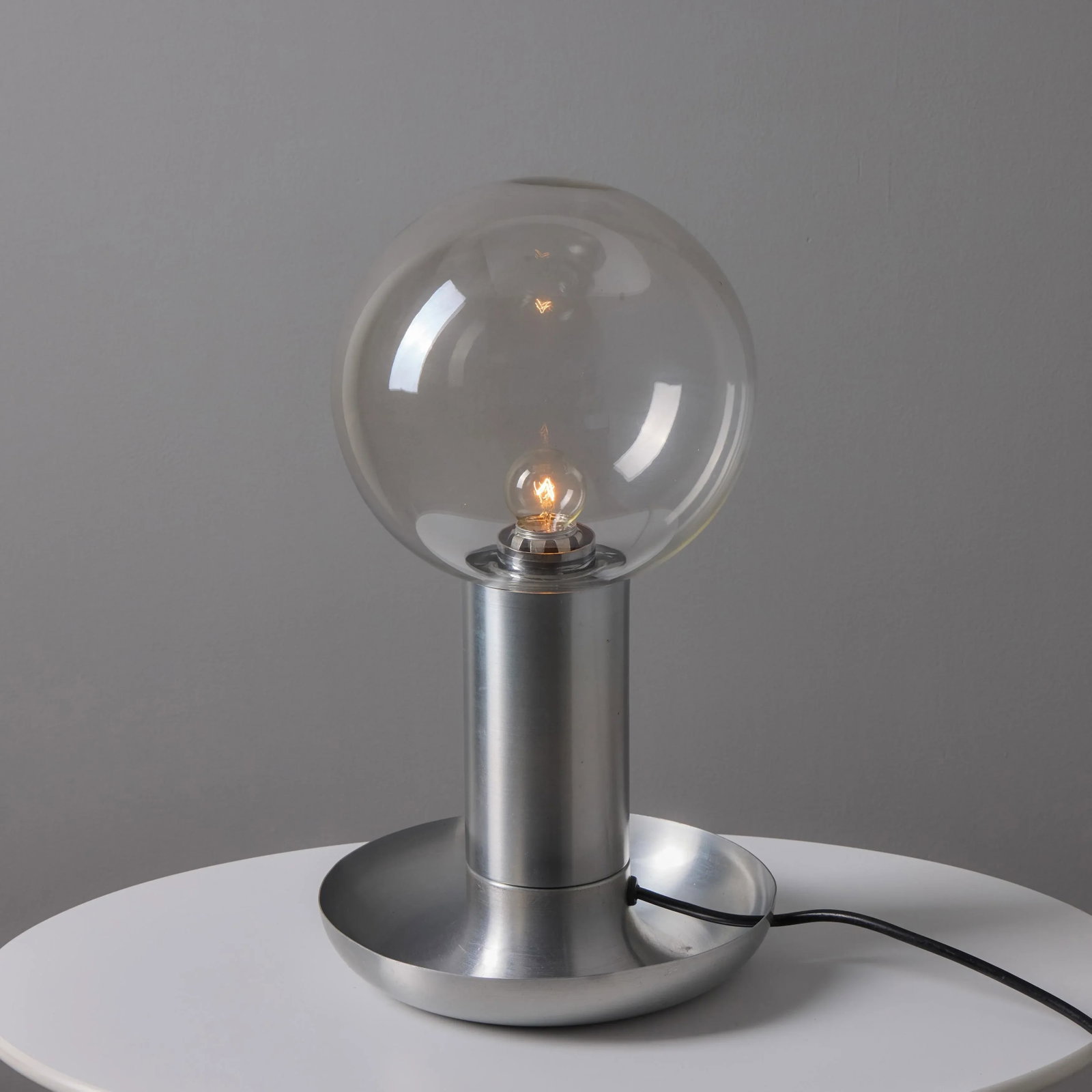 1970s Metal & Glass Table Lamp in the Manner of Achille Castiglioni - 7