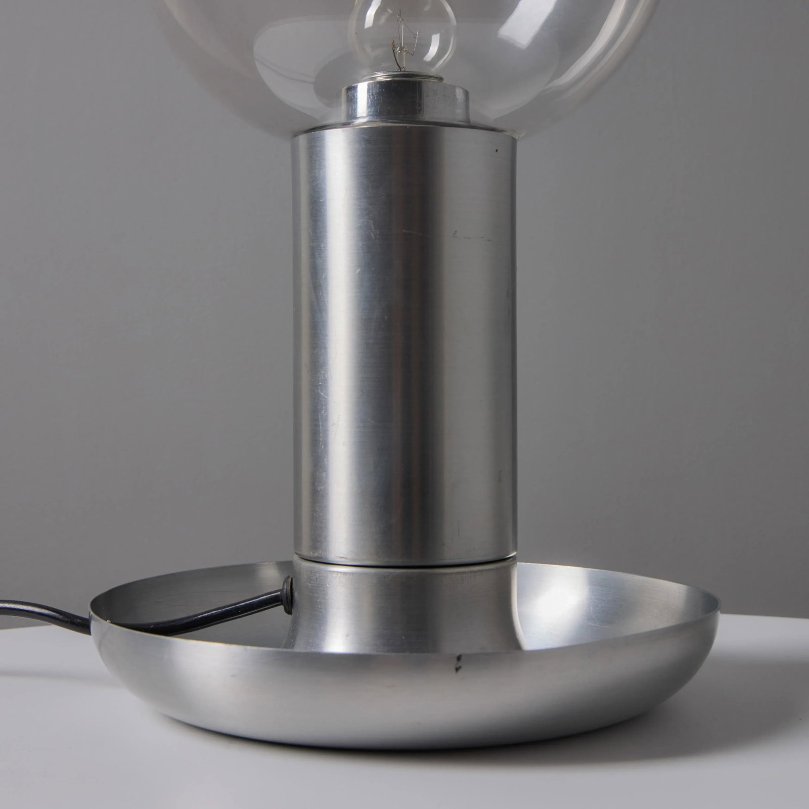 1970s Metal & Glass Table Lamp in the Manner of Achille Castiglioni - 8