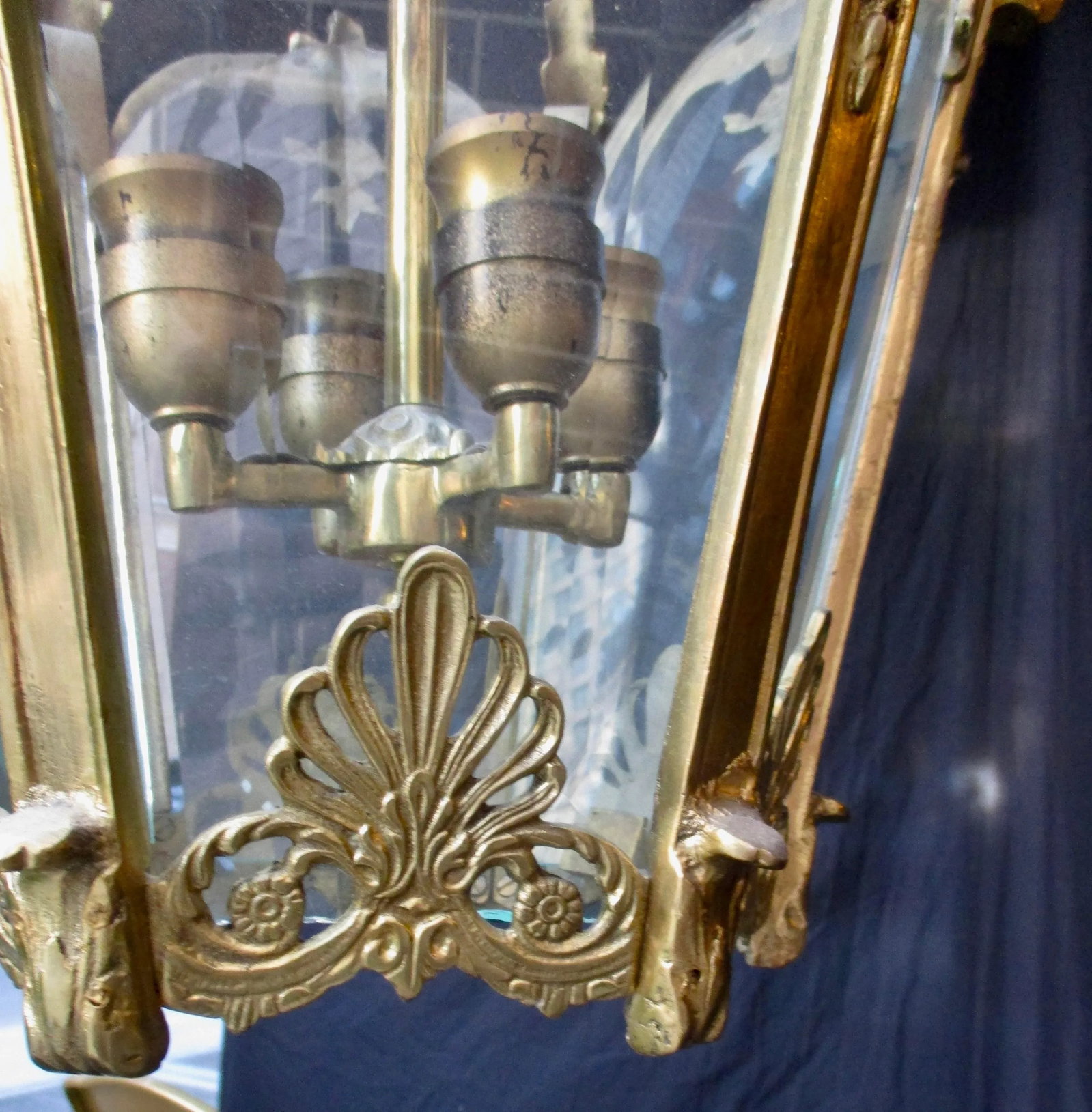 Mid Century French Ormolu Lantern - 10
