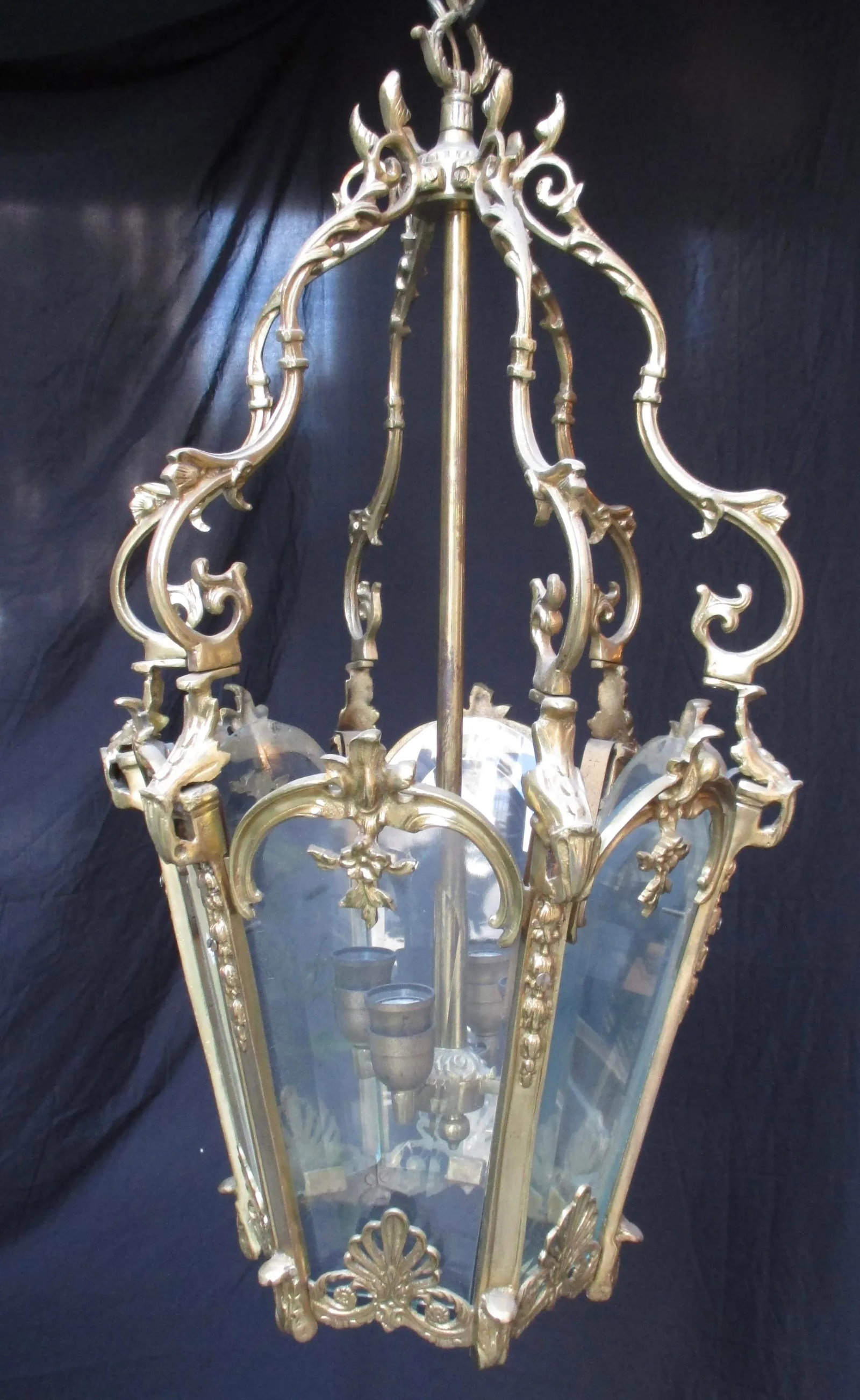 Mid Century French Ormolu Lantern - 2