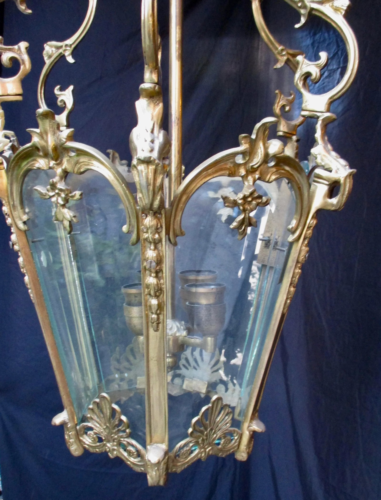 Mid Century French Ormolu Lantern - 8