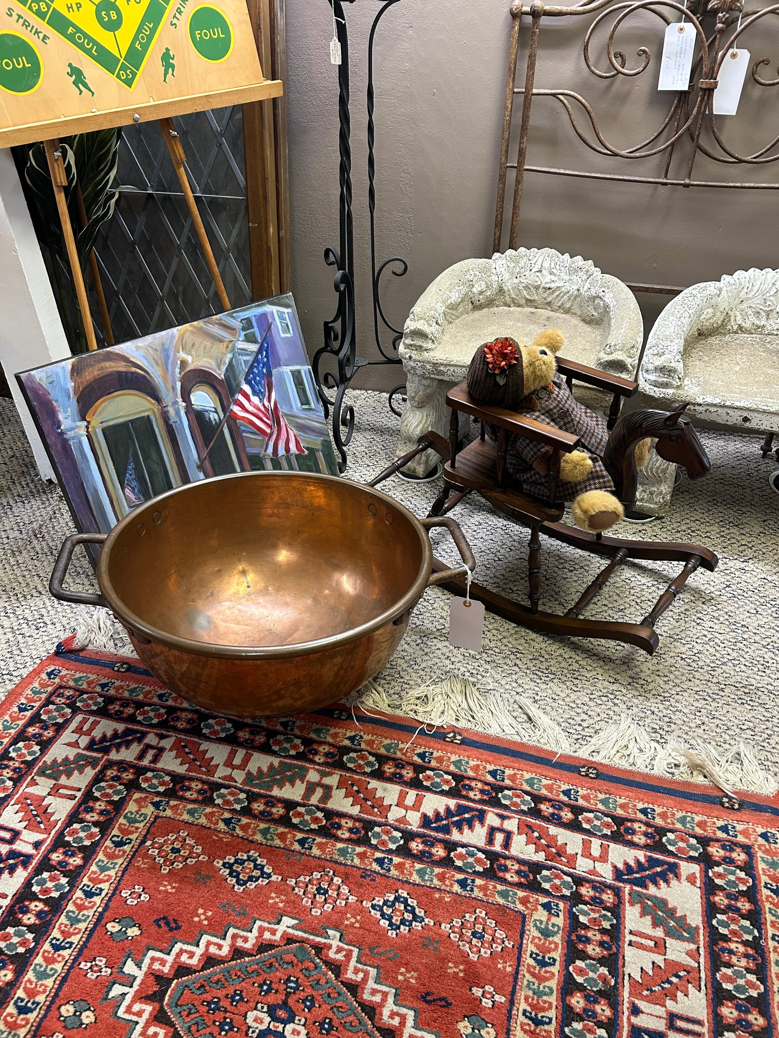 Gigantic Antique Copper Chocolate Pot Kettle - 12
