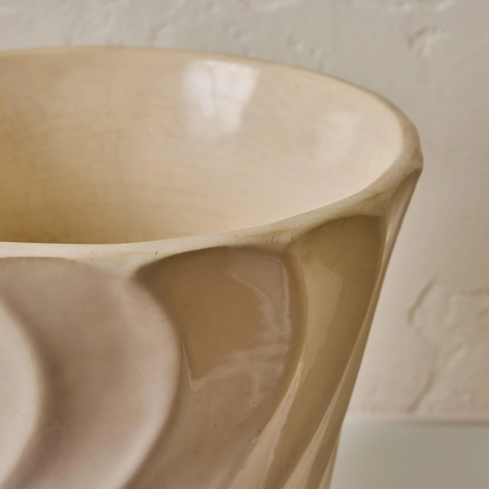 Mid-Century White Glazed Ceramic Bauer Planter - 6