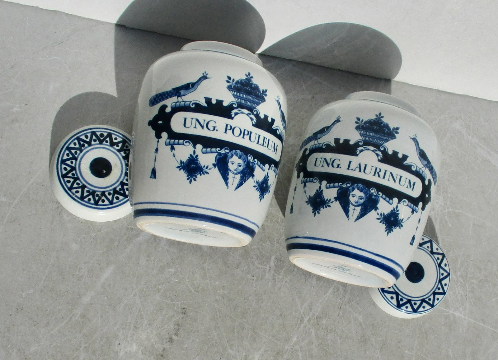Pair of Delft Apothacary Jars- A Pair of 2 - 4