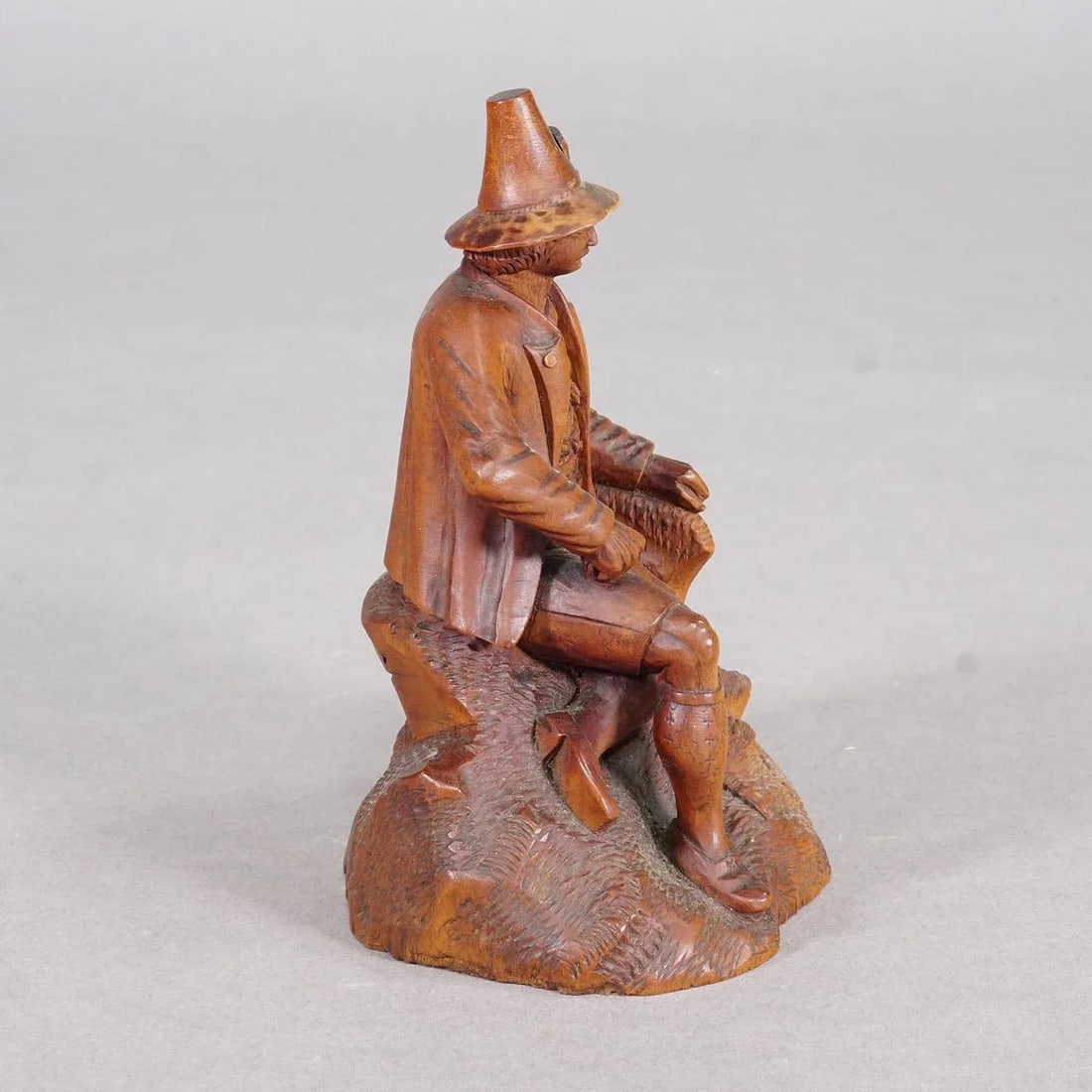 Antique Hand-Carved Tyrolean Farmer Sculpture, Ca. 1880 - 4