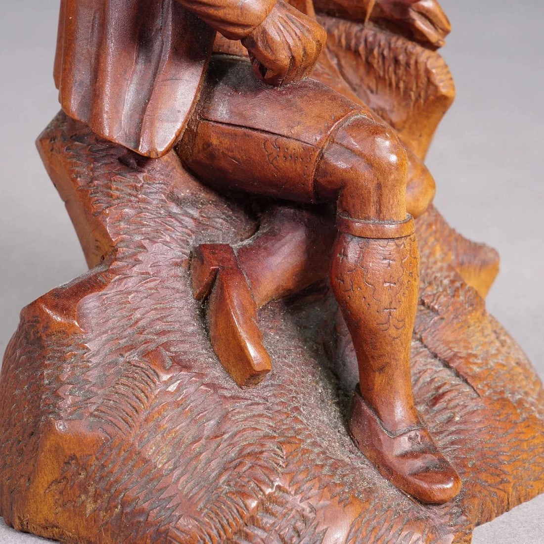 Antique Hand-Carved Tyrolean Farmer Sculpture, Ca. 1880 - 8