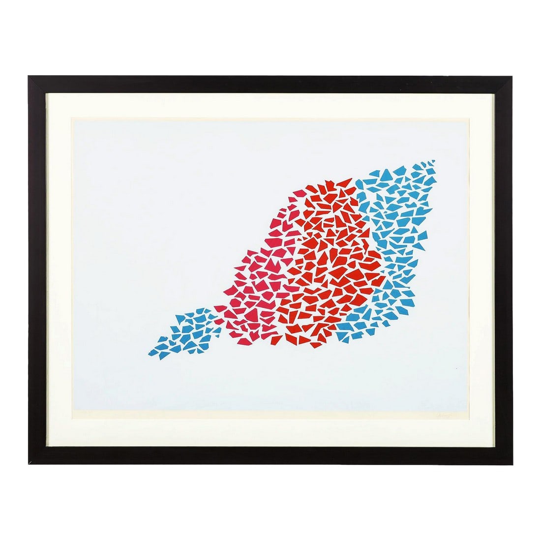Vintage Original Signed Robert Goodnough "Red, Blue, and Pink" Print, Framed: Vintage Original Signed Robert Goodnough "Red, Blue, and Pink" Print, Framed. Robert Goodnough (American, 1917-2010) "Red, Blue, and Pink," 1973, lithograph, signed and numbered. Dimensions Artwork