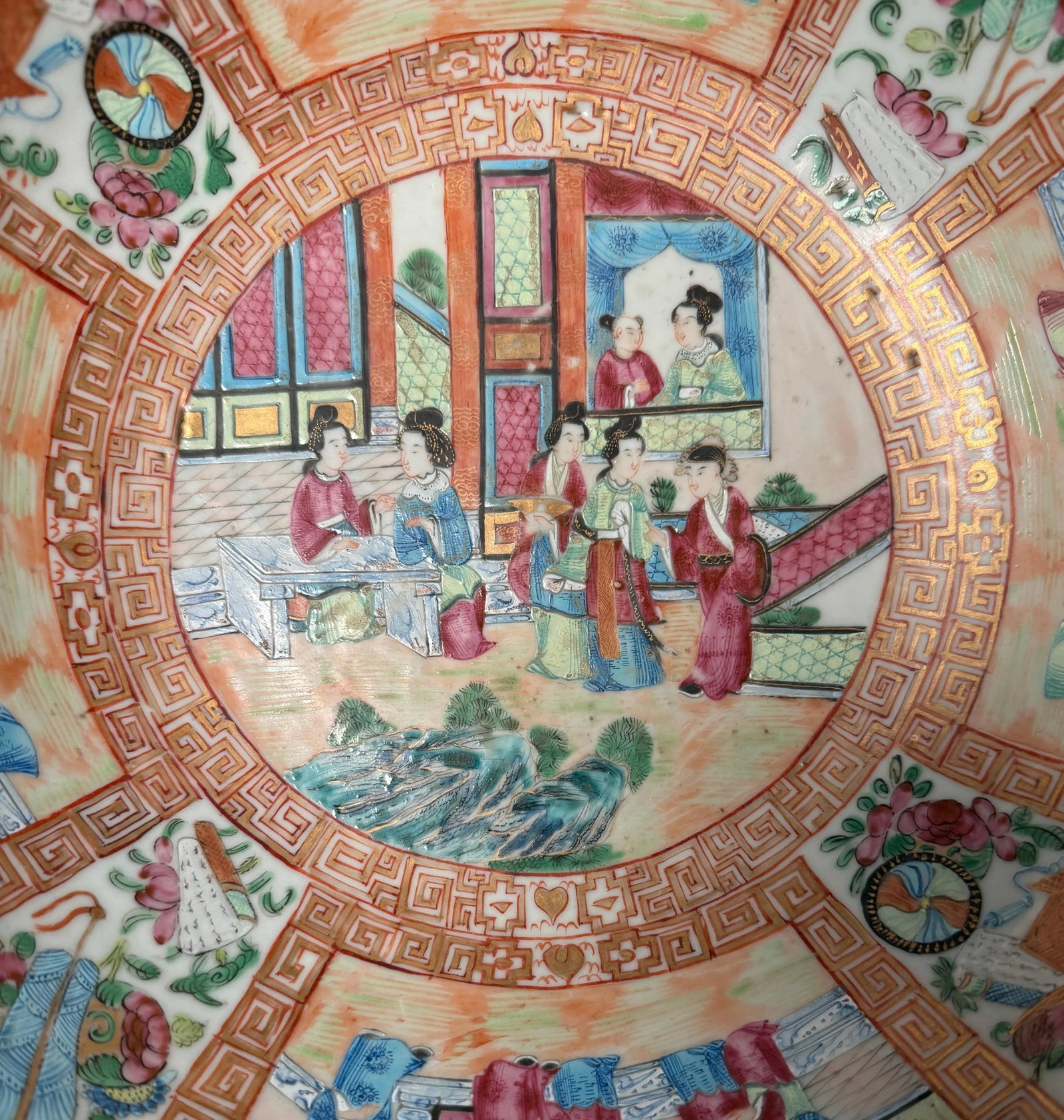 Late 19th Century Antique Qing Chinese Famille Rose Canton Porcelain Bowl - 5
