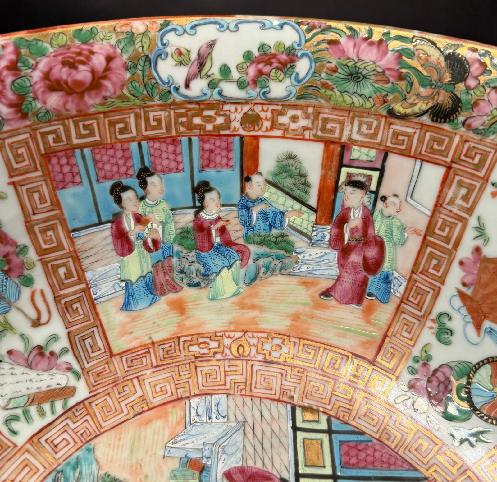 Late 19th Century Antique Qing Chinese Famille Rose Canton Porcelain Bowl - 9