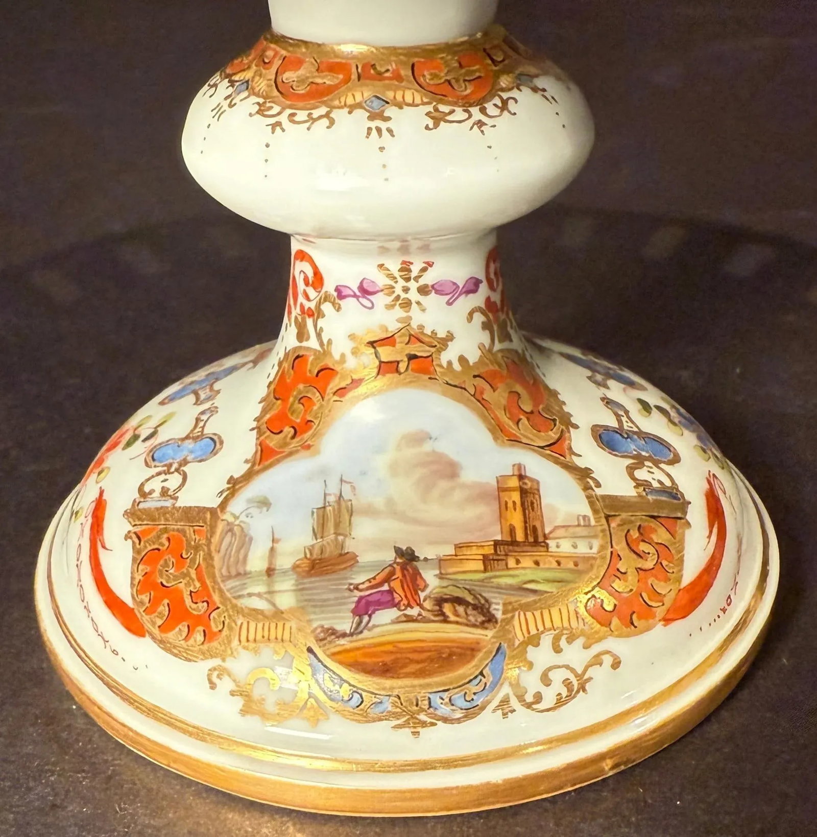 Mid 19th Century Augustus Rex Helena Wolfsohn Gilt, Painted And Reticulated Compote - 6