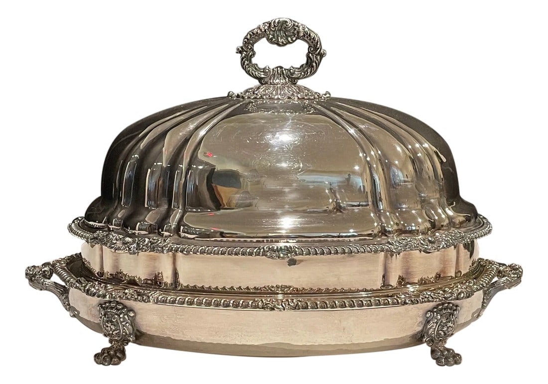 Early 19th Century Old Sheffield Three Piece Meat Dome Warmer (1 of 12)