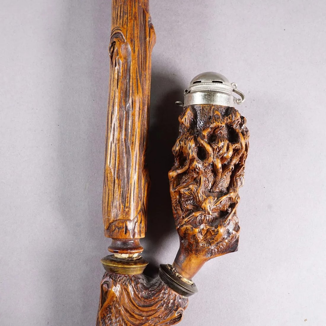 Carved Black Forest Tobacco Pipe, Germany Ca. 1900 - 5