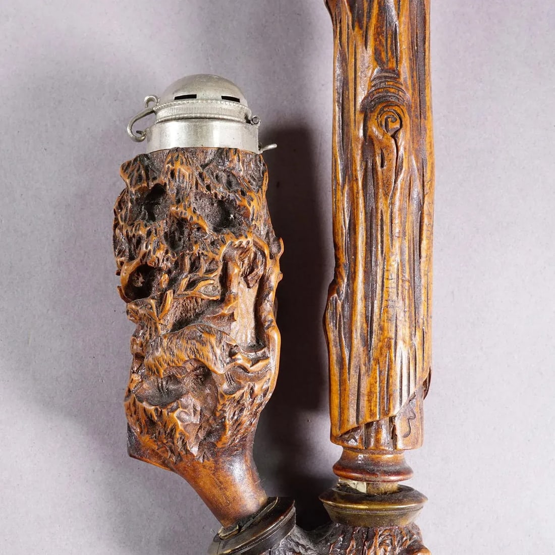 Carved Black Forest Tobacco Pipe, Germany Ca. 1900 - 7