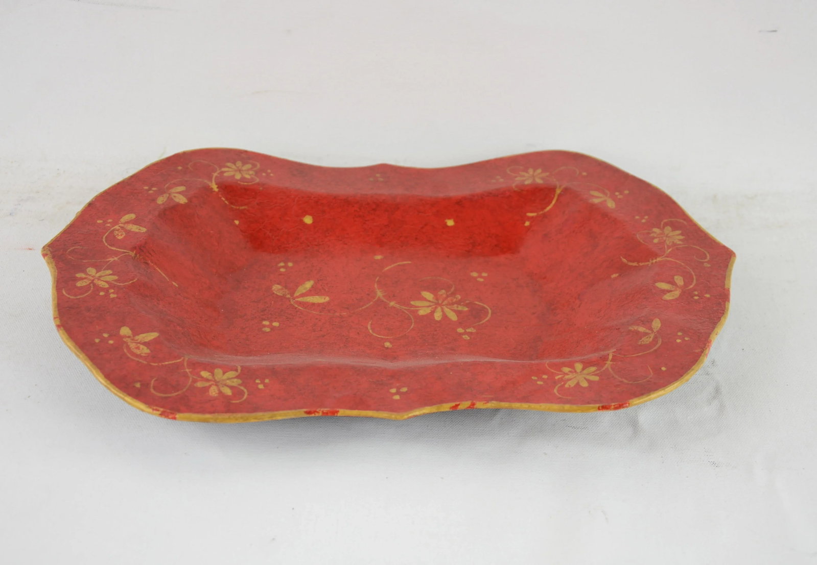 Vintage Hand-Painted Desktop Decoration Plate/Tray - 4