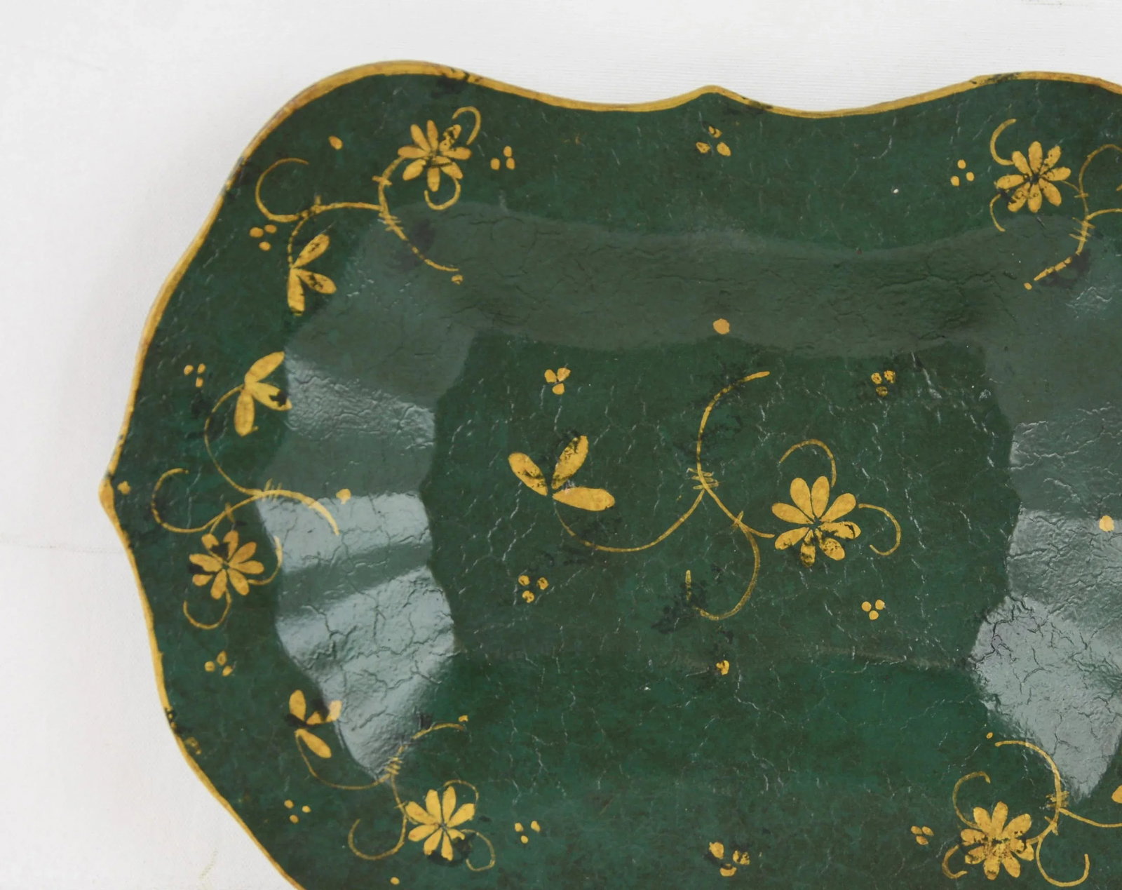 Vintage Hand-Painted Desktop Decoration Plate/Tray - 2
