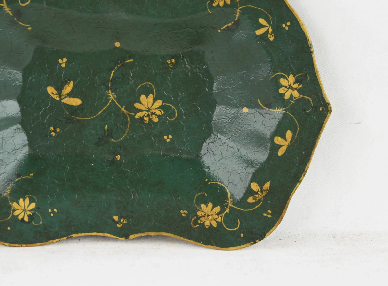 Vintage Hand-Painted Desktop Decoration Plate/Tray - 3