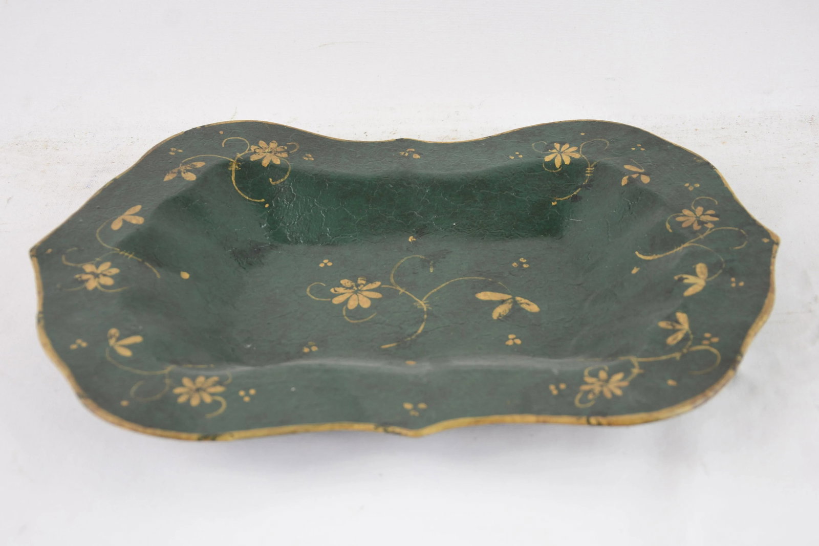 Vintage Hand-Painted Desktop Decoration Plate/Tray - 4