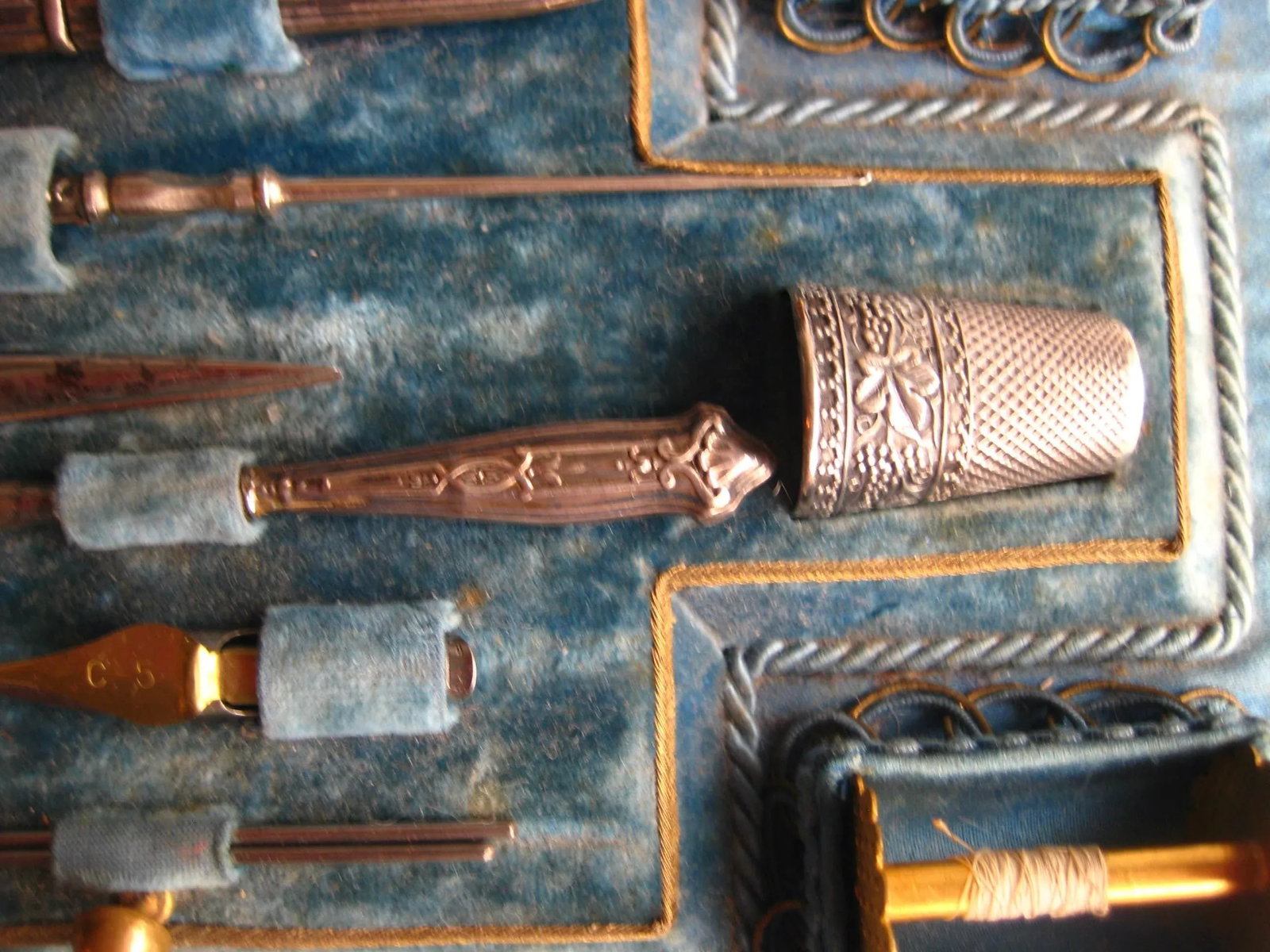 Set of 13 French Napoleon III Sewing Inlay Box - 5