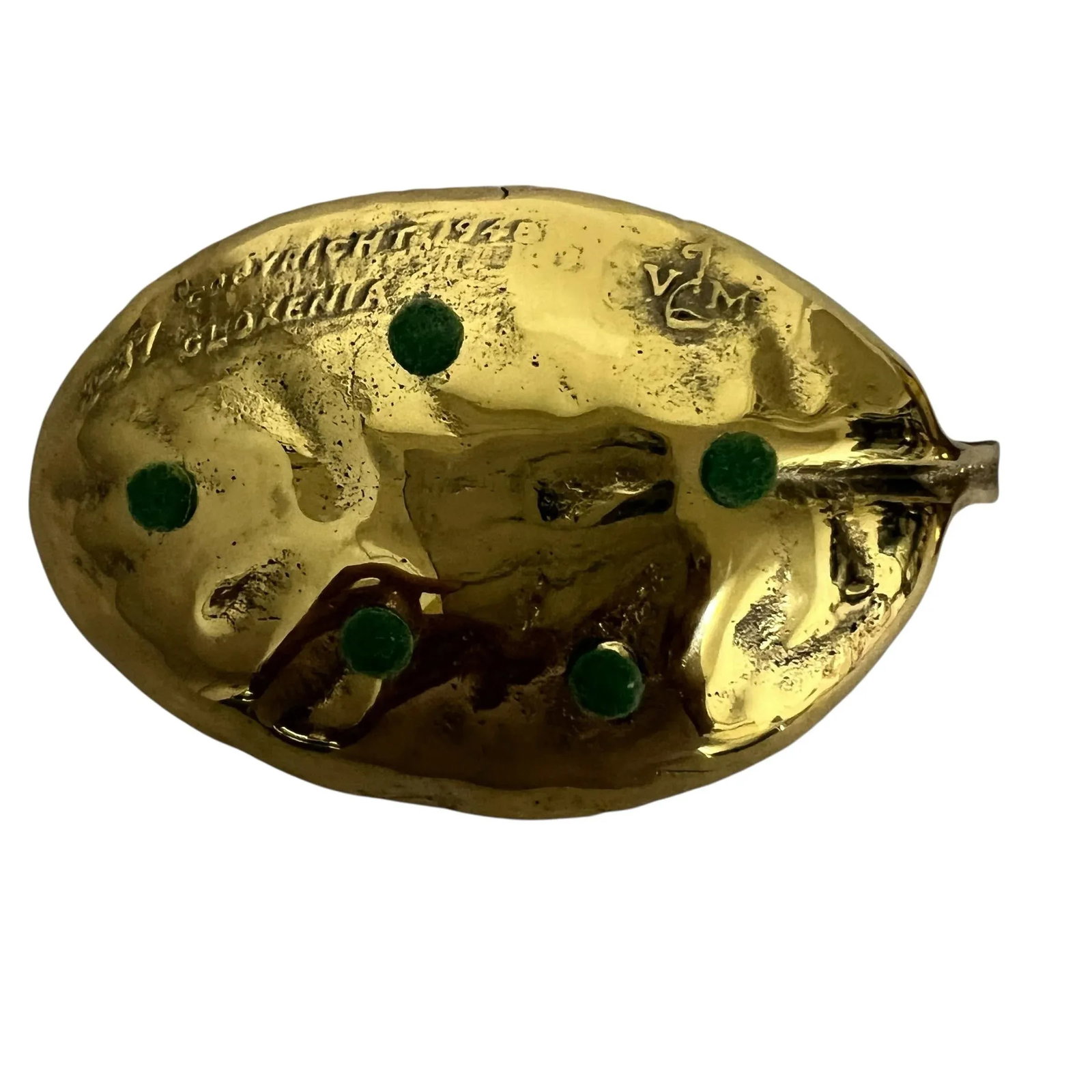 Vintage Virginia Metalcrafters Brass in Leaf Catchall - A Pair - 3