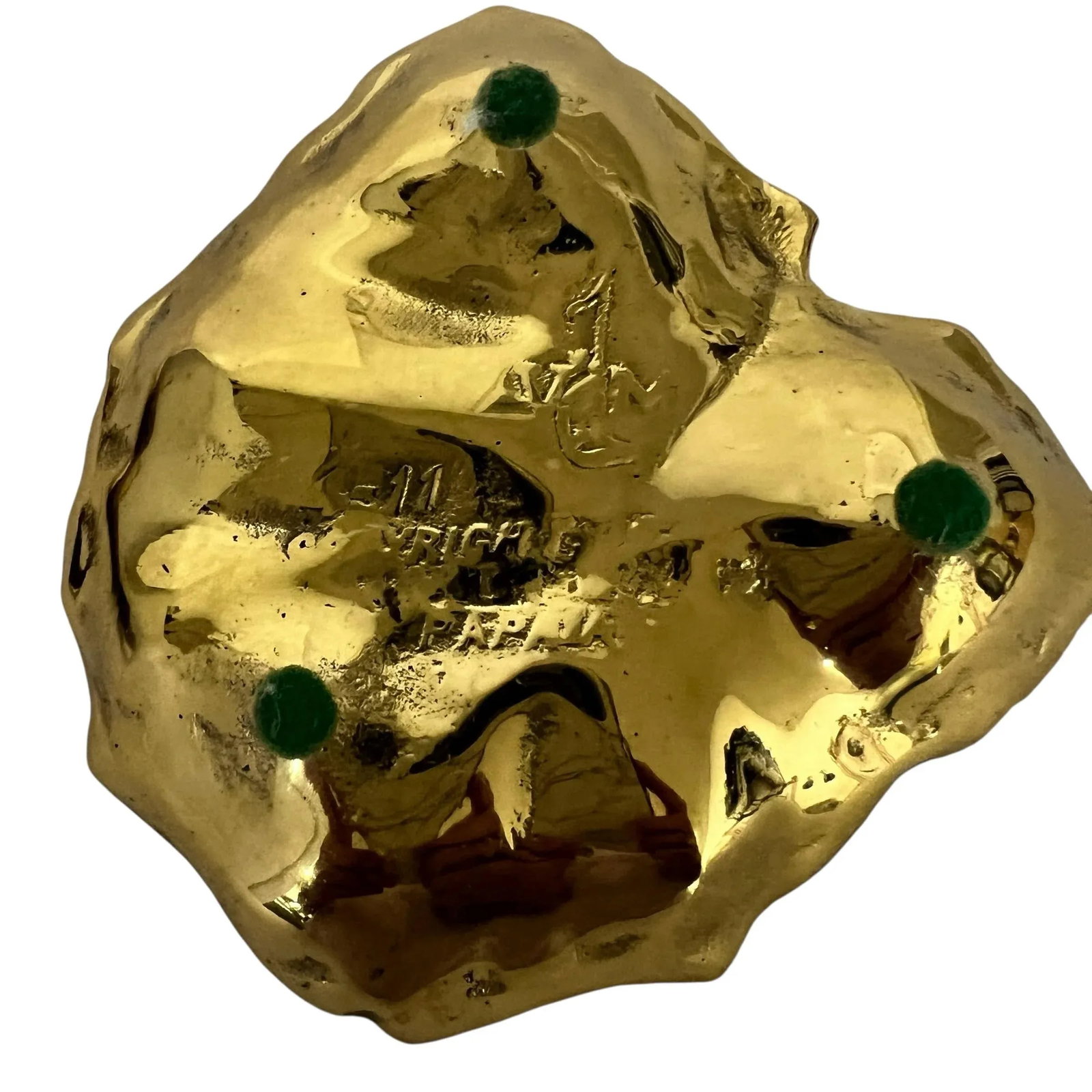 Vintage Virginia Metalcrafters Brass in Leaf Catchall - A Pair - 4