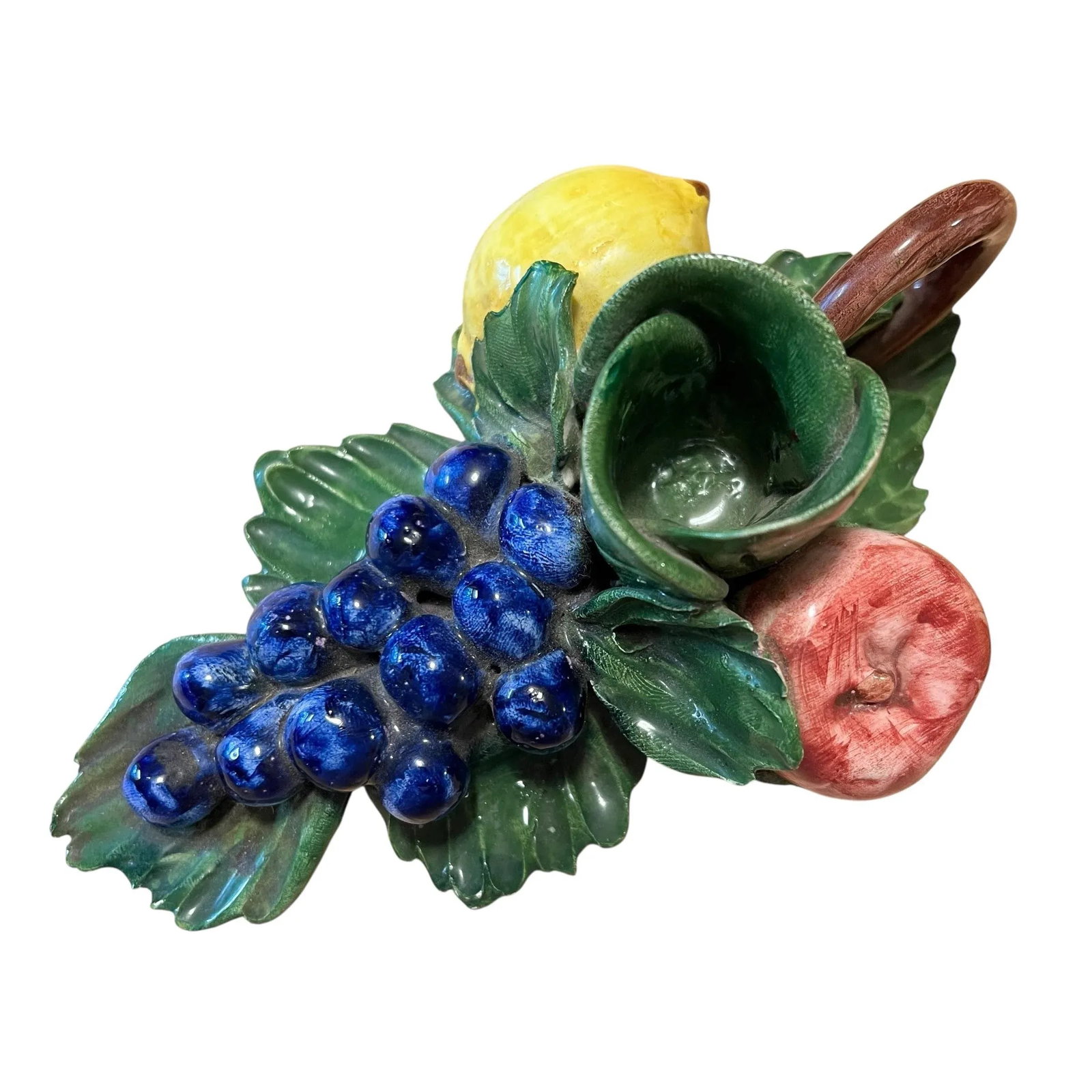 Early 20th Century Belfiore Collection Capodimonte Candlestick Holder Made in Italy - A Pair - 4