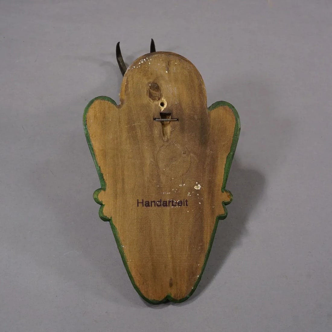 Vintage Black Forest Chamois Trophy on Carved Plaque Ca. 1950 - 5