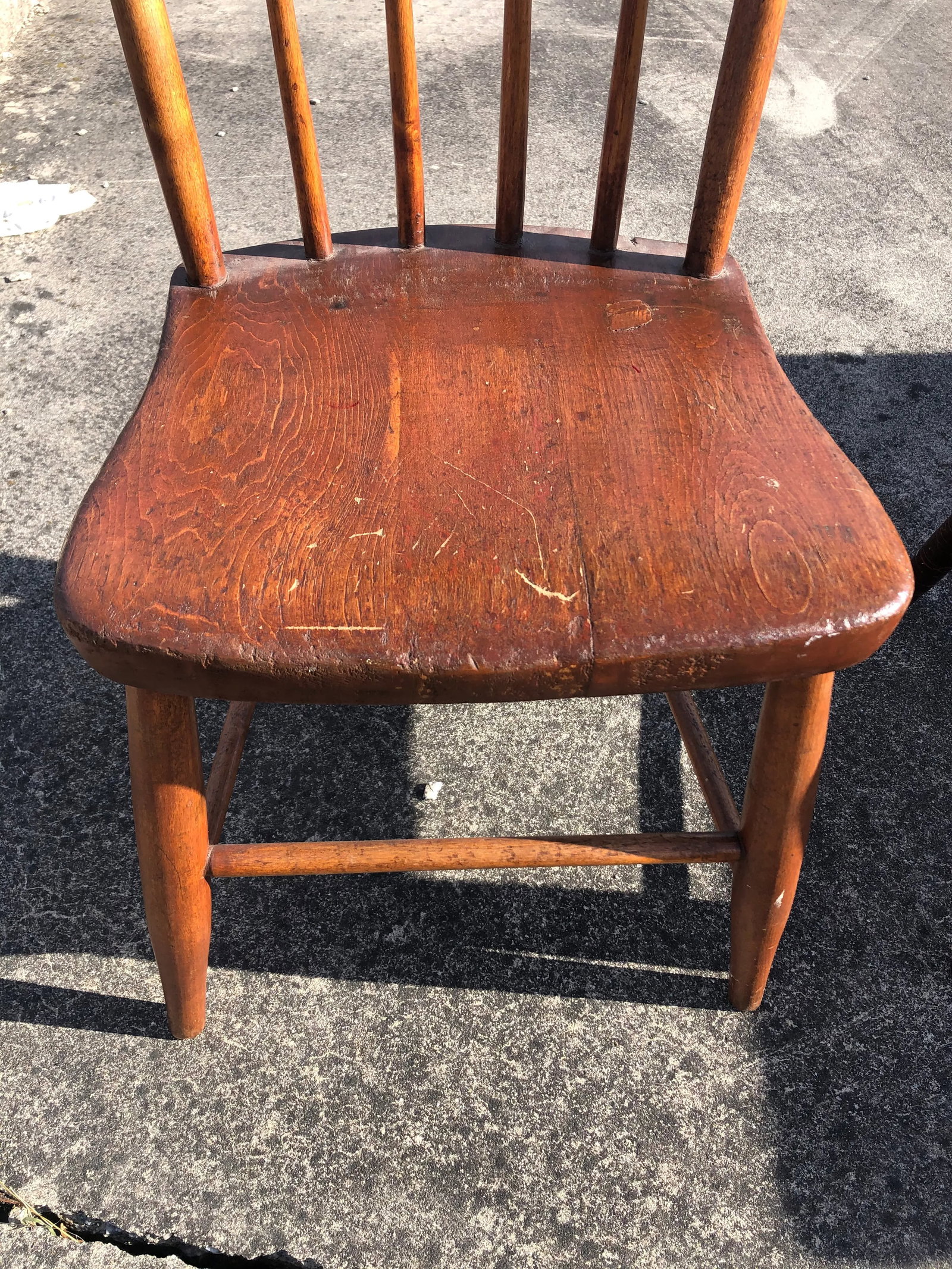 Vintage Rustic Schoolhouse Chairs - a Pair - 3