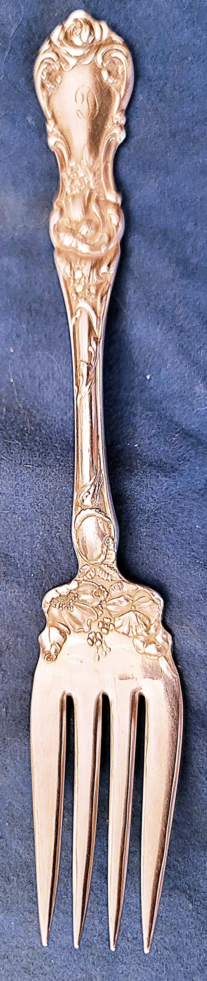 1900s Wallace Silverplated Dessert Forks, Set of 10 - 7
