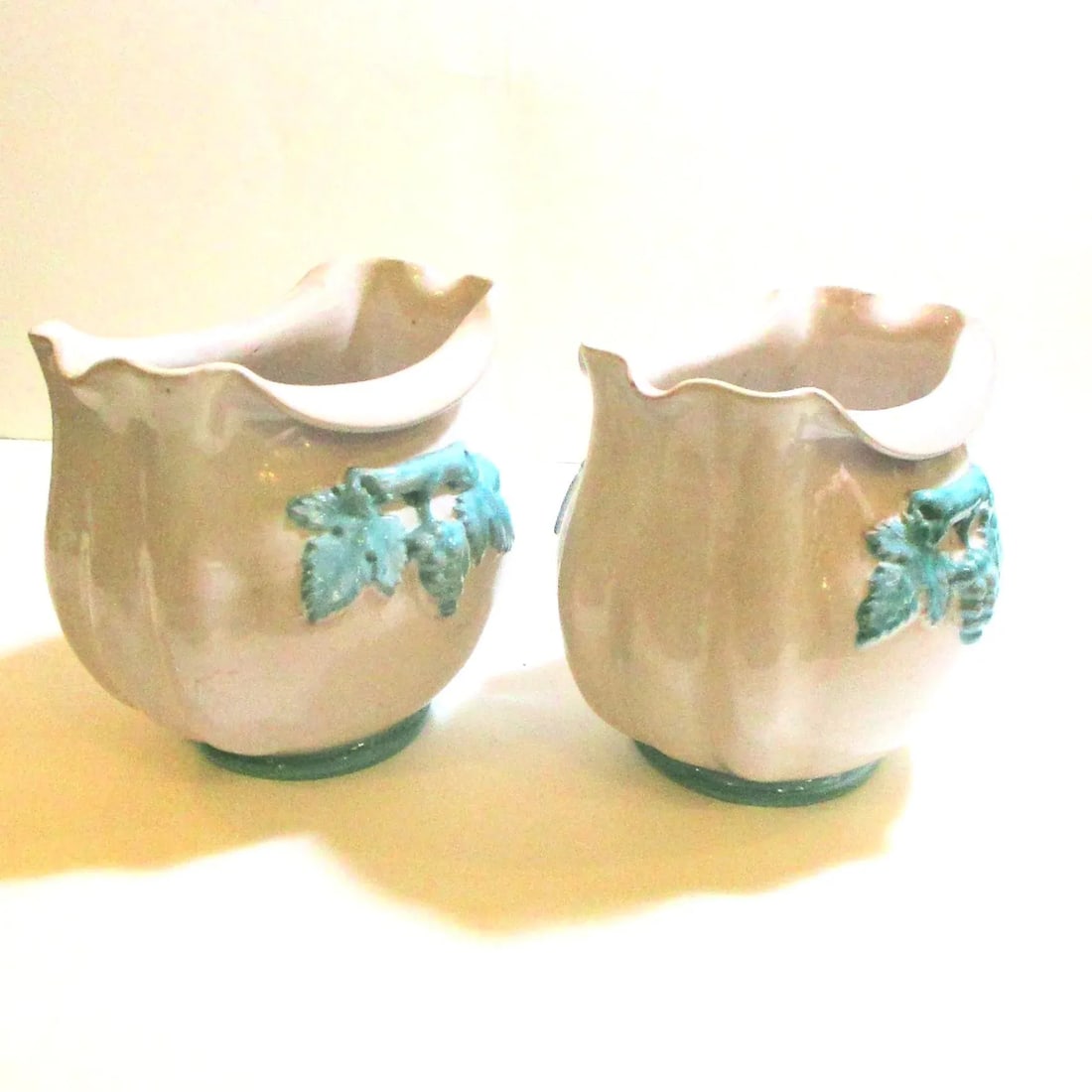 Vintage Italian Ceramic Cachepot - a Pair of 2 - 2