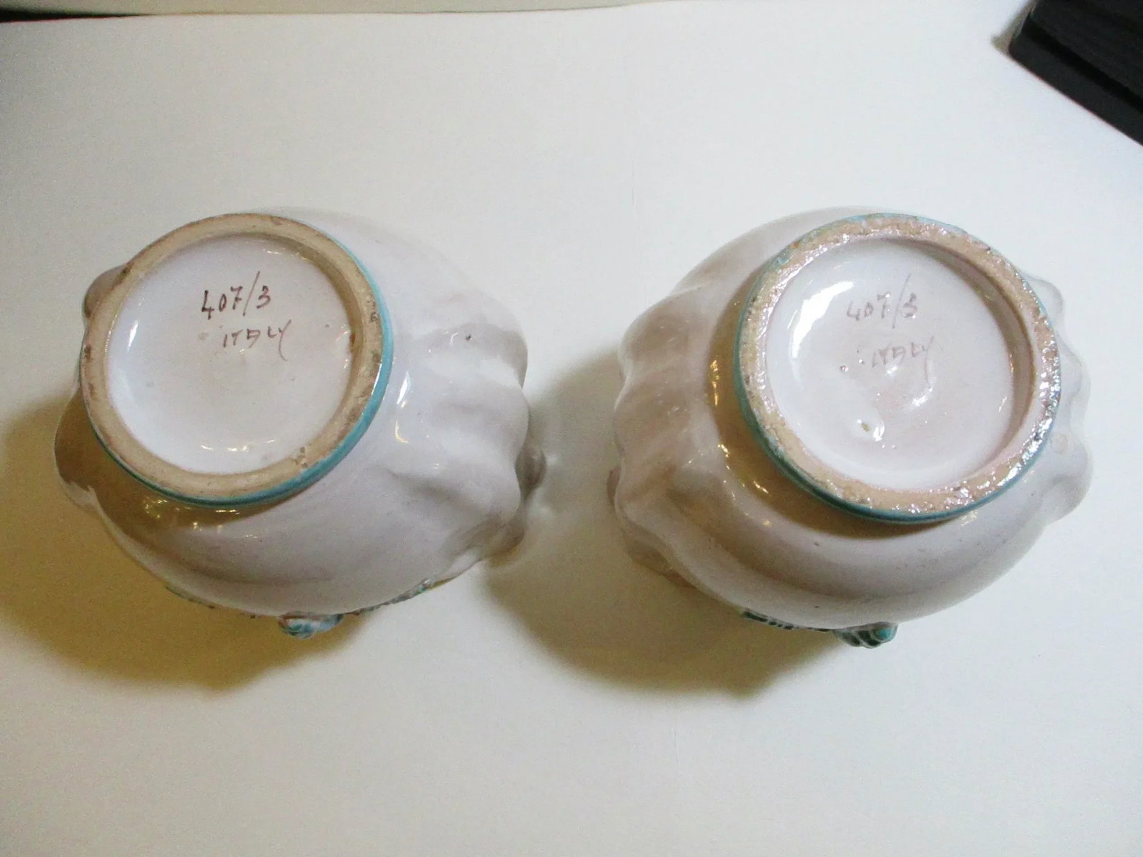 Vintage Italian Ceramic Cachepot - a Pair of 2 - 5
