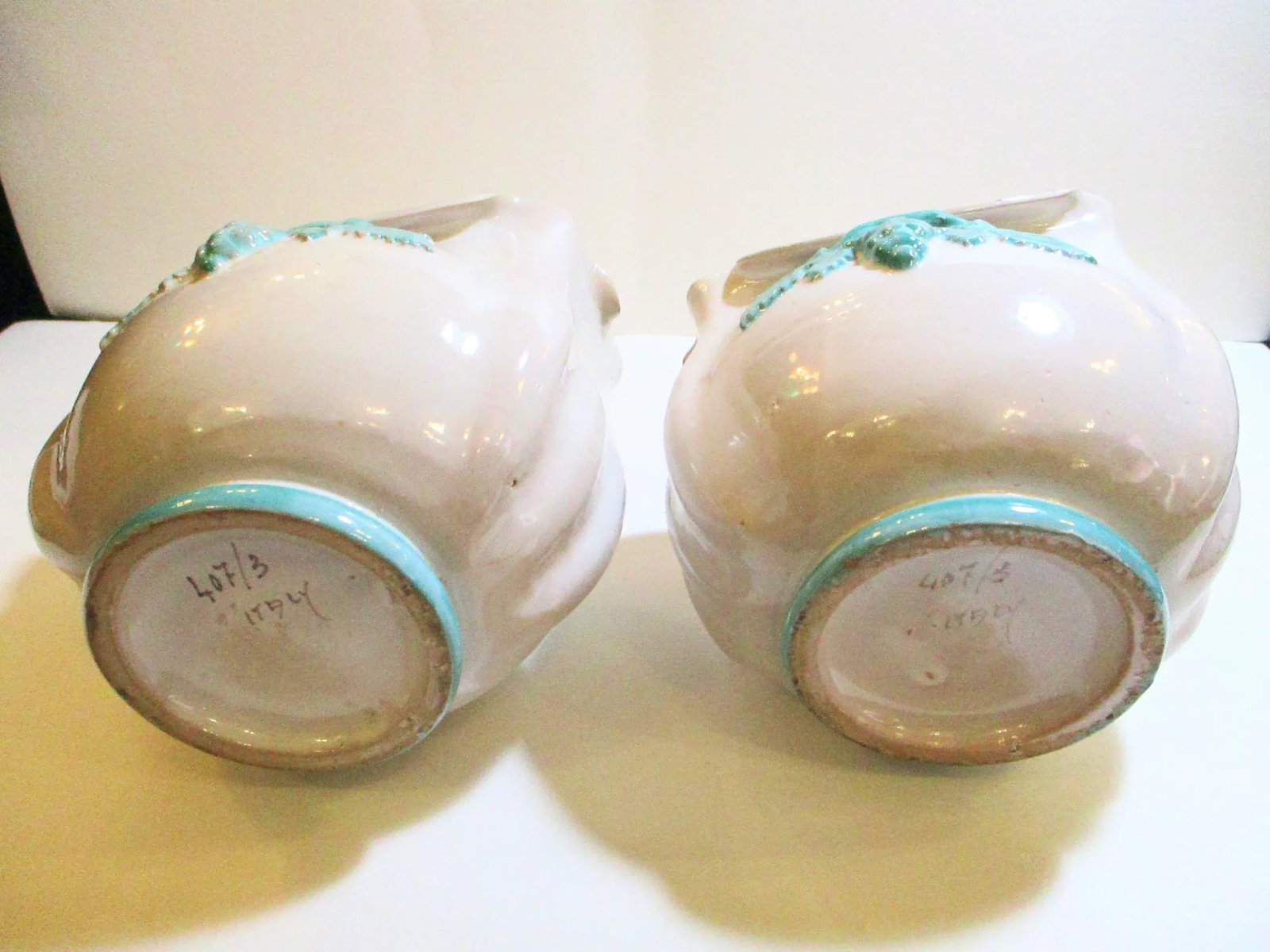Vintage Italian Ceramic Cachepot - a Pair of 2 - 6